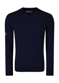 Callaway CW076 Ribbed v-neck Merino sweater