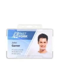 ID Card badge holder plastic landscape