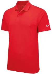 University Red/White Nike NK342 Victory solid polo