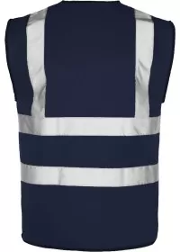 Navy Rear Custom Printed Hi Vis Vest Pantone 2955C