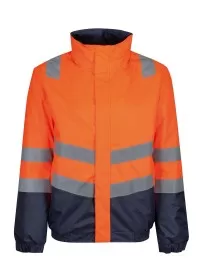 Regatta Pro hi-vis classic bomber jacket TRA218 Orange/Navy