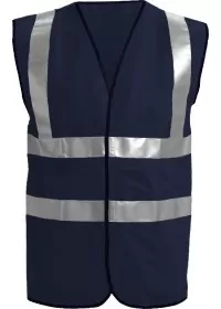 Navy Front Custom Printed Hi Vis Vest Pantone 2955C