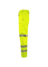 Eco Friendly Hi Vis Recycled Trousers Left Side