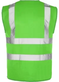 Lime Rear Custom Printed Hi Vis Vest Pantone 2286Cs