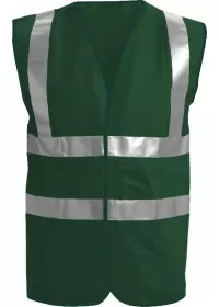 Bottle Green Custom Printed Hi Vis Vest Pantone 7727C
