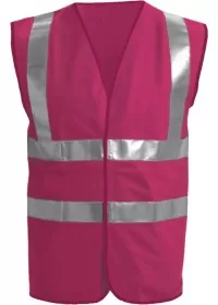 Raspberry Front Custom Printed Hi Vis Vest