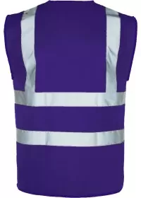 Purple rear Custom Printed Hi Vis Vest Pantone 2597C