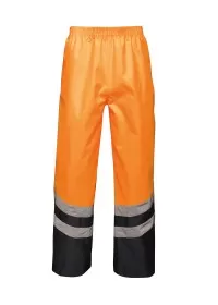 Regatta Hi-vis pro overtrousers TRW505 Orange/Navy