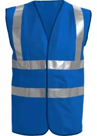 Royal Front Custom Printed Hi Vis Vest Pantone 300C