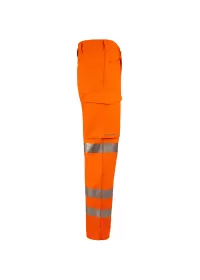 Eco Friendly Hi Vis Recycled Trousers Orange Right Side