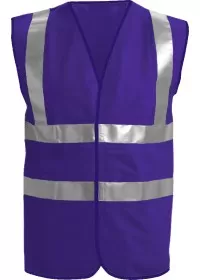 Purple Front Custom Printed Hi Vis Vest Pantone 2597C