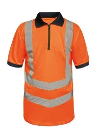 Regatta Hi-vis pro polo TRS189 Orange/Navy