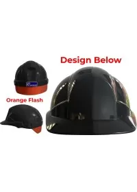 Black Centurion Reflex Custom Printed Safety Helmet CNS12