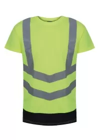 Regatta Pro hi-vis short sleeve t-shirt TRS194 Yellow/Navy
