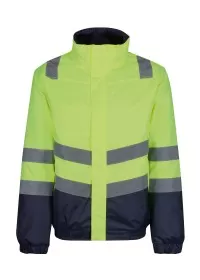 Regatta Pro hi-vis classic bomber jacket TRA218 Yellow/Navy