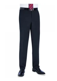 8387 Avalino Single Pleat Trouser Black