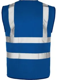 Royal Rear Custom Printed Hi Vis Vest Pantone 300C