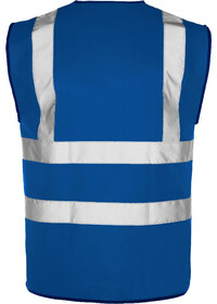 Royal Rear Custom Printed Hi Vis Vest Pantone 300C