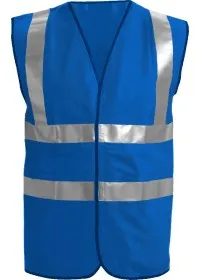 Royal Front Custom Printed Hi Vis Vest Pantone 300C