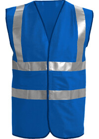 Royal Front Custom Printed Hi Vis Vest Pantone 300C
