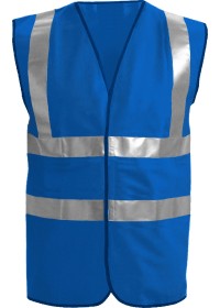 Royal Front Custom Printed Hi Vis Vest Pantone 300C