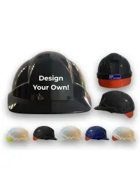 Black Centurion Reflex Custom Printed Safety Helmet CNS12