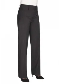 Brook Taverner Women's Miranda Trousers Charcoal Pinstripe