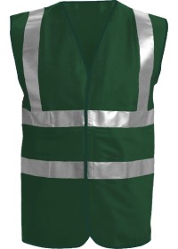 Bottle Green Custom Printed Hi Vis Vest Pantone 7727C