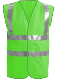 Lime Front Custom Printed Hi Vis Vest Pantone 2286C