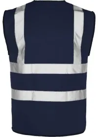 Navy Rear Custom Printed Hi Vis Vest Pantone 2955C