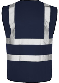 Navy Rear Custom Printed Hi Vis Vest Pantone 2955C