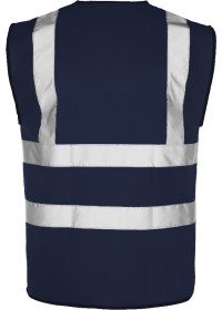 Navy Rear Custom Printed Hi Vis Vest Pantone 2955C