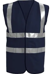 Navy Front Custom Printed Hi Vis Vest Pantone 2955C