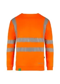 Eco Friendly Hi Vis Recycled Sweatshirt  Orange