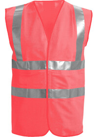 Pink Custom Printed Hi Vis Vest Pantone 190C