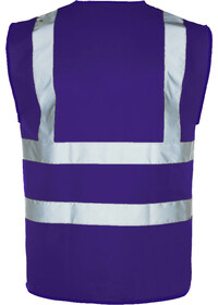 Purple rear Custom Printed Hi Vis Vest Pantone 2597C