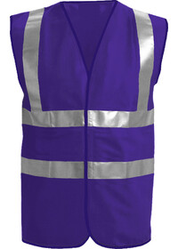 Purple Front Custom Printed Hi Vis Vest Pantone 2597C