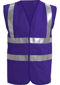 Purple Front Custom Printed Hi Vis Vest Pantone 2597C
