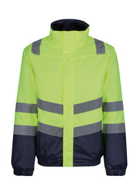 Regatta Pro hi-vis classic bomber jacket TRA218 Yellow/Navy