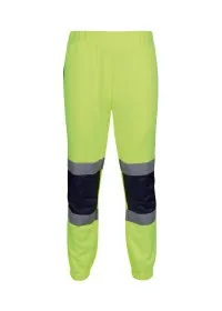 Regatta Pro hi-vis joggers TRJ503 Yellow/Navy