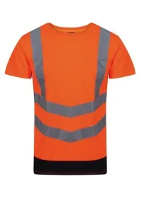 Regatta Pro hi-vis short sleeve t-shirt TRS194 Orange/Navy