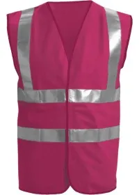 Raspberry Front Custom Printed Hi Vis Vest
