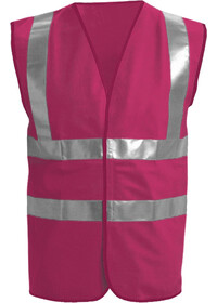 Raspberry Front Custom Printed Hi Vis Vest