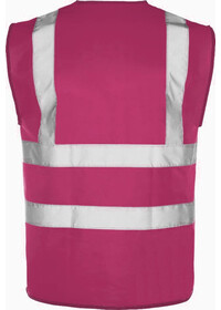 Raspberry Rear Custom Printed Hi Vis Vest