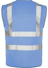 Sky Rear Custom Printed Hi Vis Vest Pantone 284C