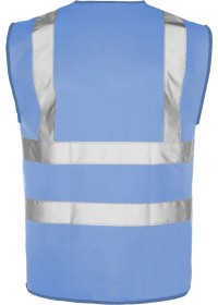 Sky Rear Custom Printed Hi Vis Vest Pantone 284C