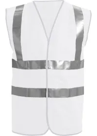 White Front Custom Printed Hi Vis Vest
