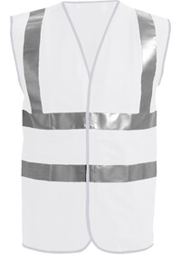 White Front Custom Printed Hi Vis Vest