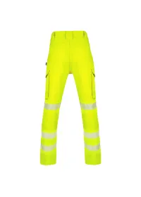 Eco Friendly Hi Vis Recycled Trousers. Rear Side