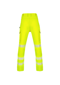 Eco Friendly Hi Vis Recycled Trousers. Rear Side